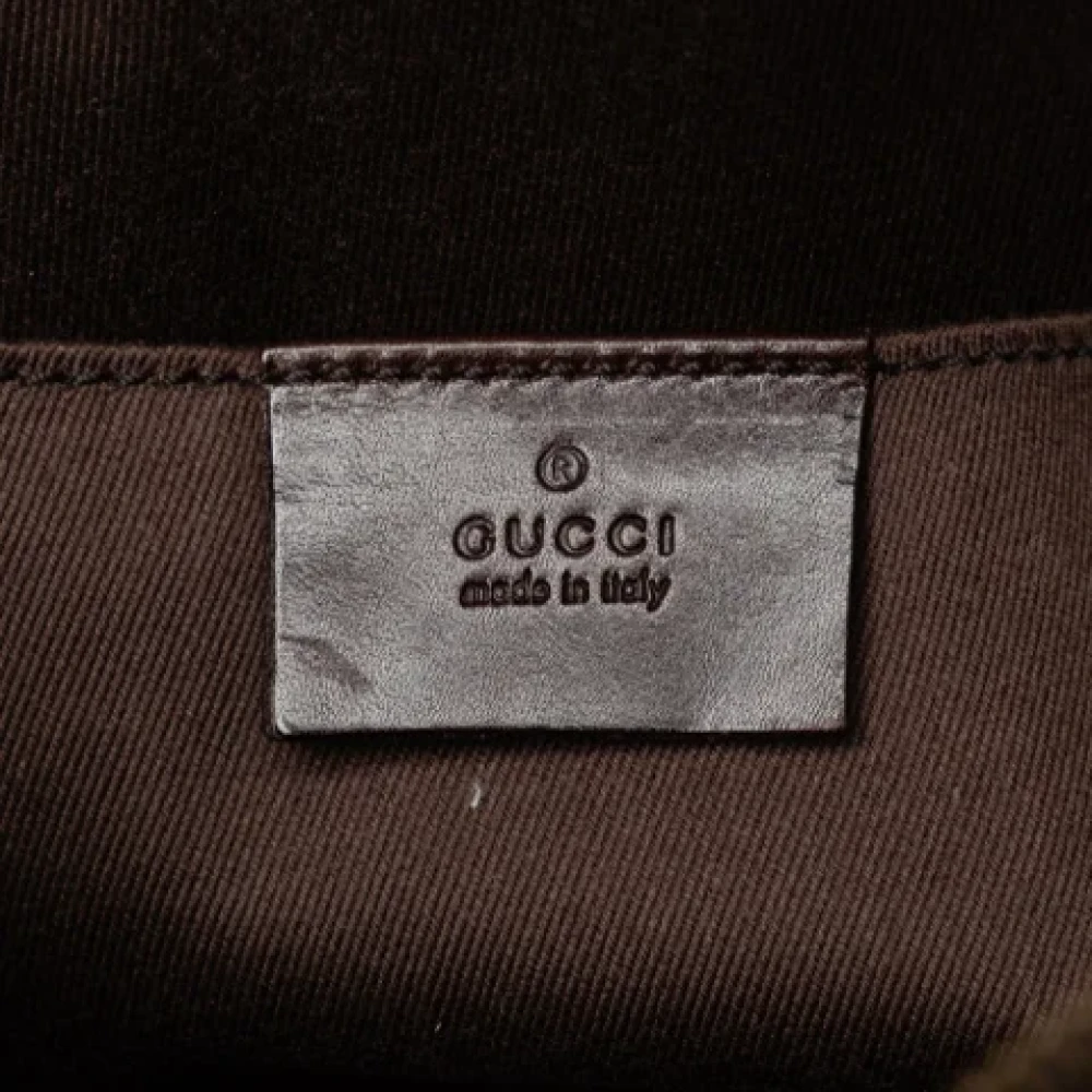 Gucci Vintage Pre-owned Canvas clutches Brown Dames
