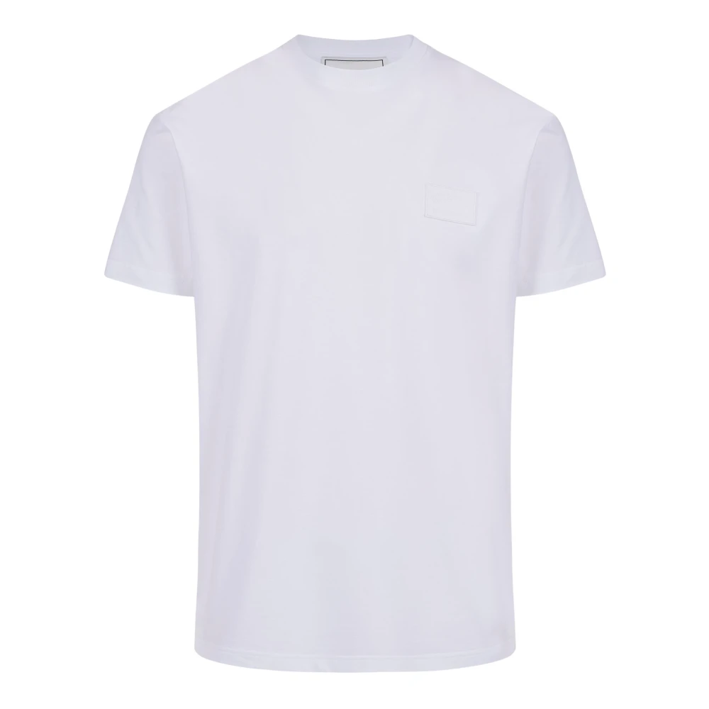 Iceberg Wit katoenen jersey T-shirt met geborduurd logopatch White Heren