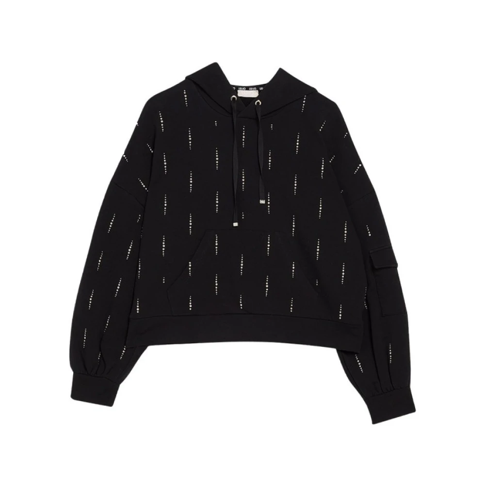 Liu Jo Zwarte Studs Sweater Black Dames