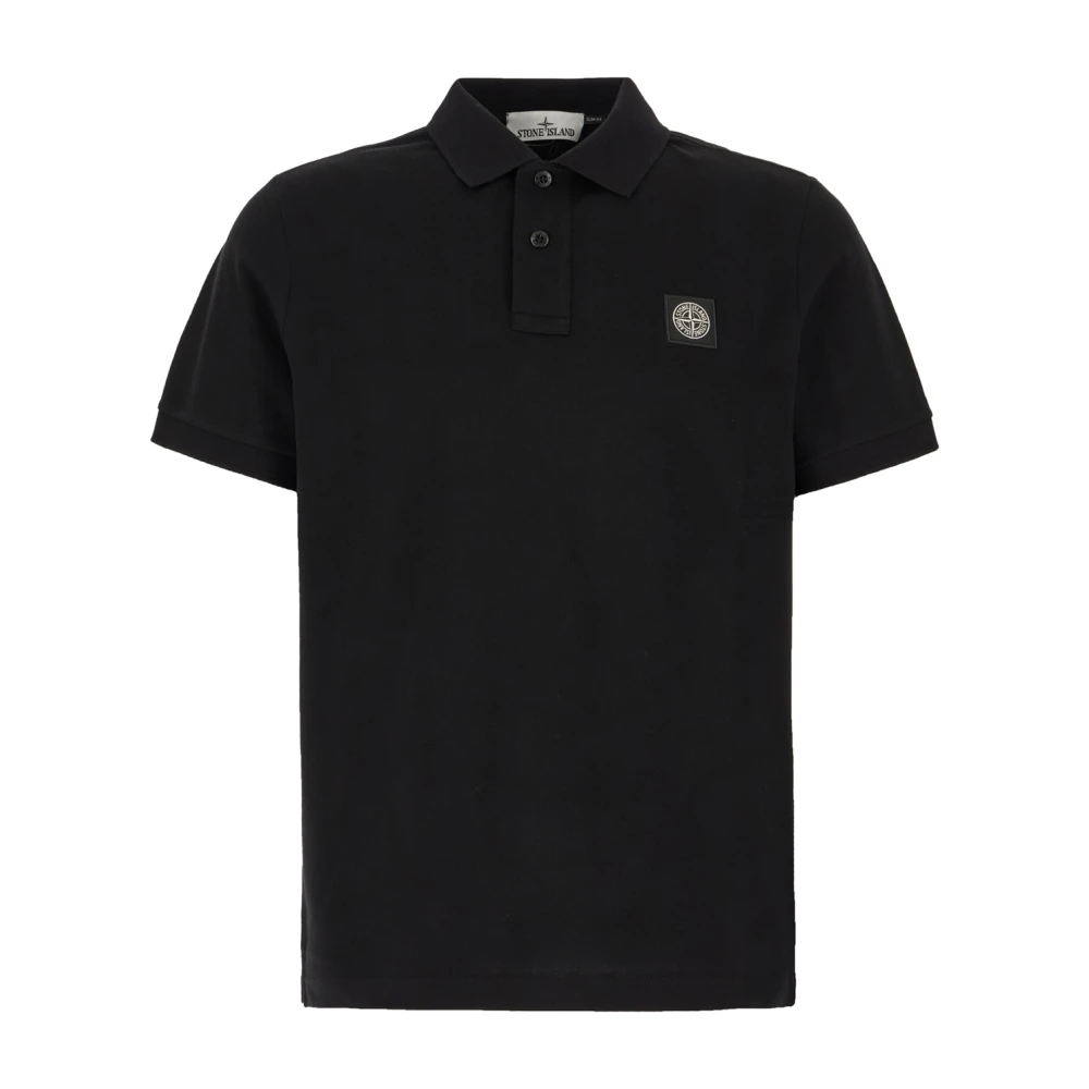 Stone Island Klassisk Polo Tröja för Män Black, Herr