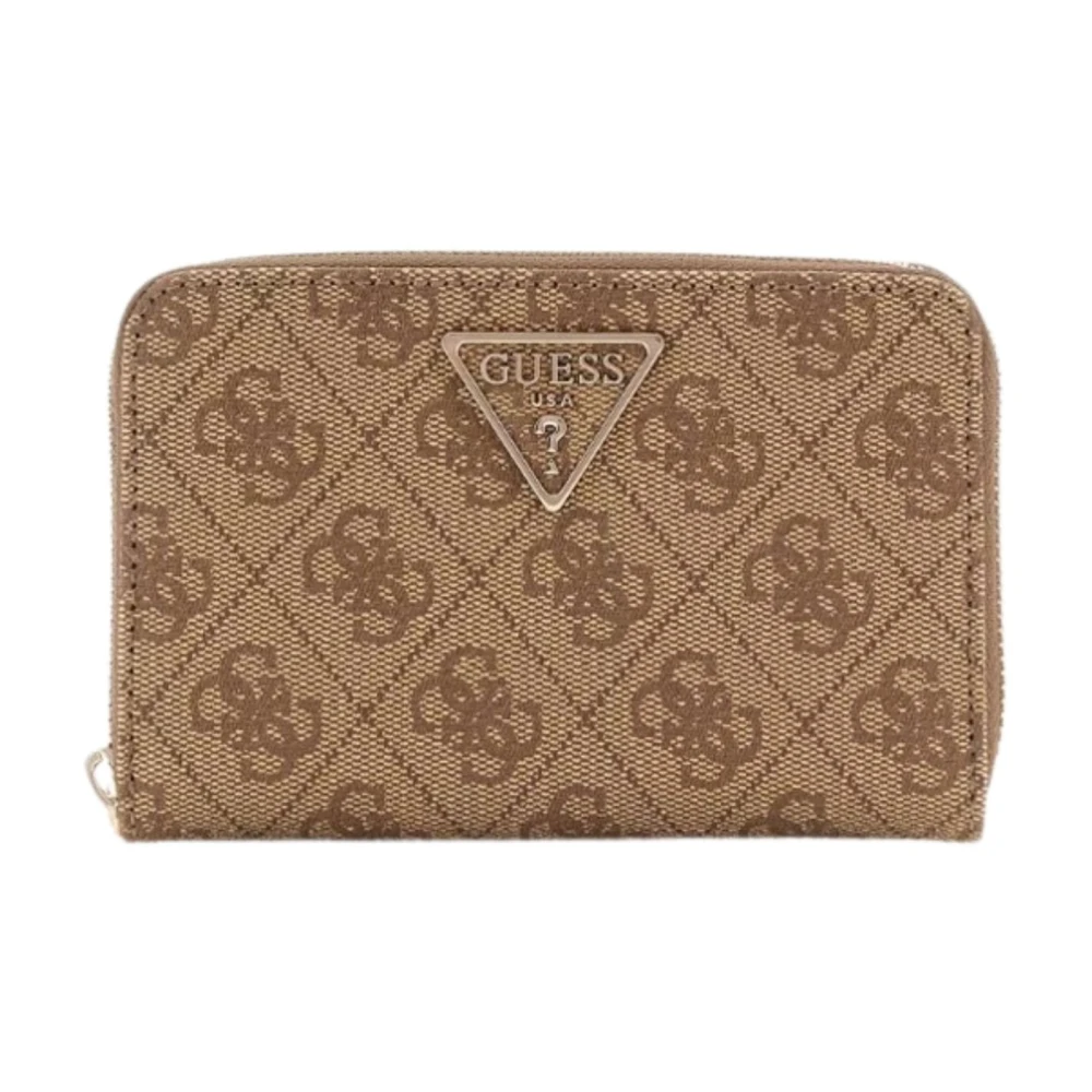 Guess Damesportemonnee Laurel Logo Brown Dames