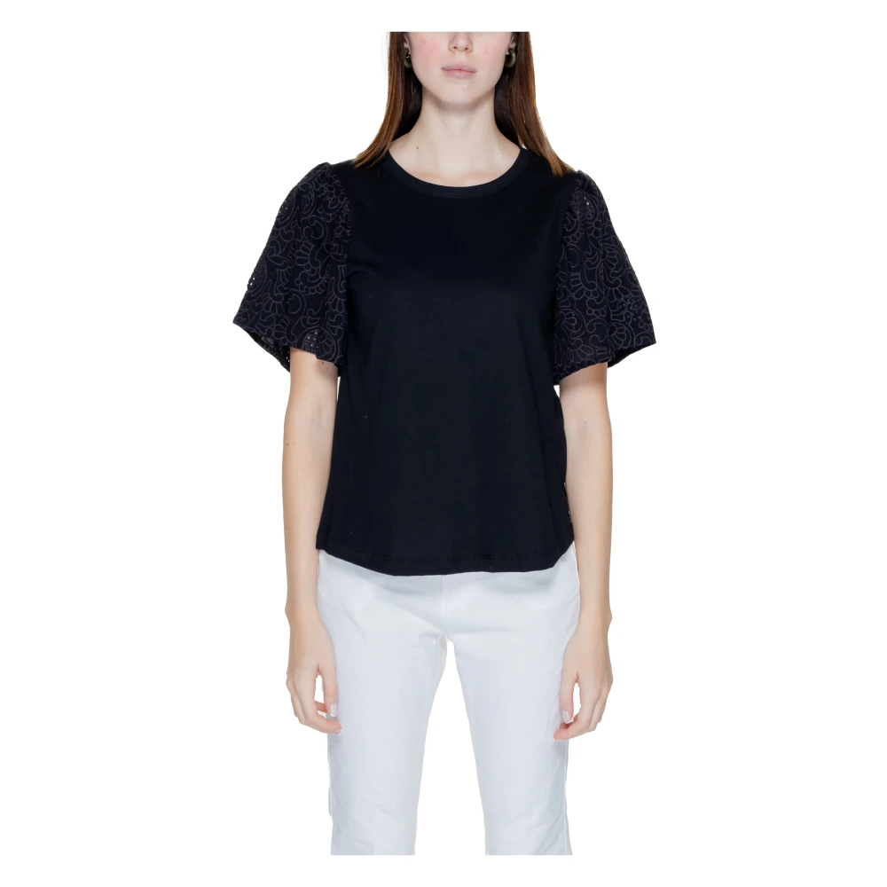 Jacqueline de Yong Dam T-shirt Vår/Sommar Kollektion Black, Dam