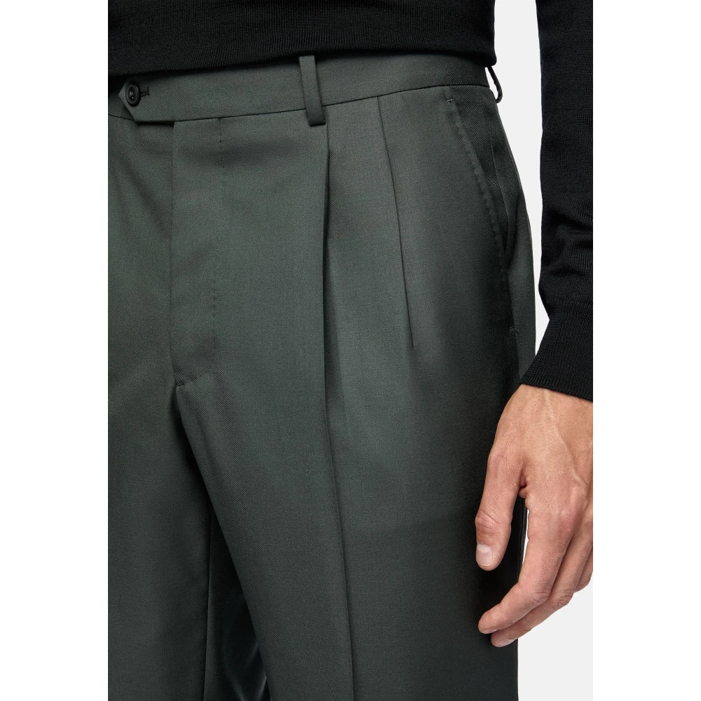 Boggi Milano Dubbelrijig Pak Green Heren
