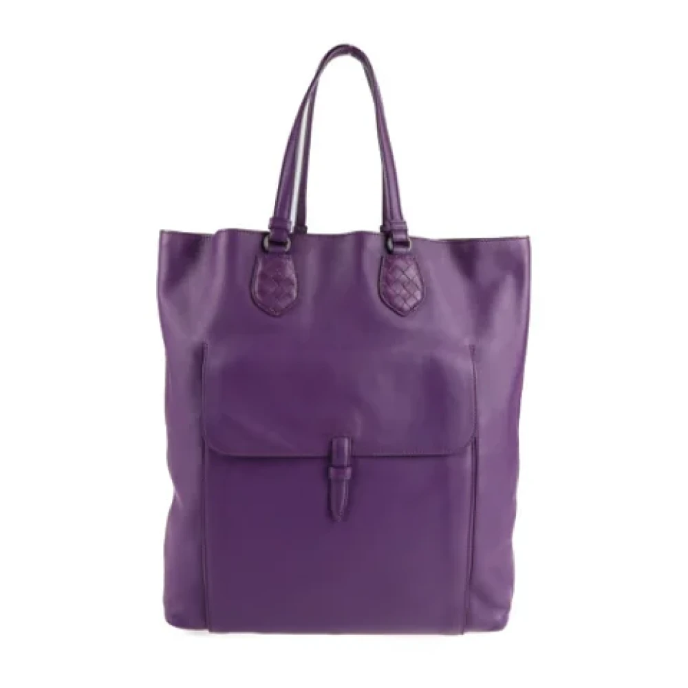 Bottega Veneta Vintage Pre-owned Leather totes Purple Dames