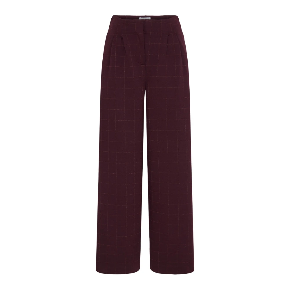 VAN GRAAF Ichi Damen Bordeaux Freizeithose Ihkate Hohe Taille Rot, Groß - Bild 3
