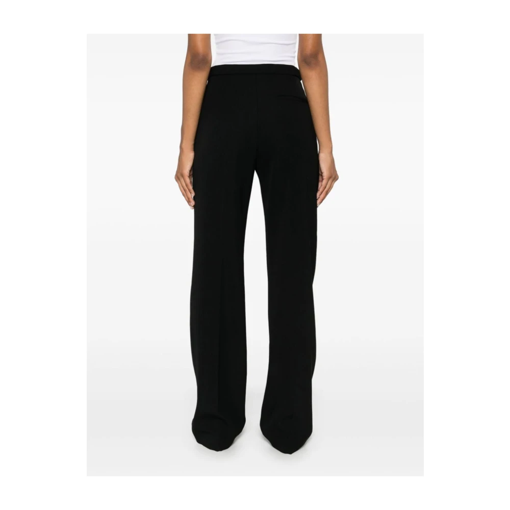 The Row Zwarte rechte pijp wollen broek Black Dames