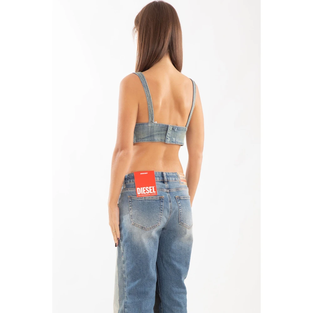 Diesel Metal Denim Top in 01 Blue Dames