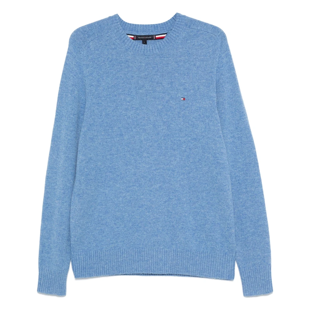 TOMMY HILFIGER Heren Truien & Vesten Lambswool Crew Neck Blauw