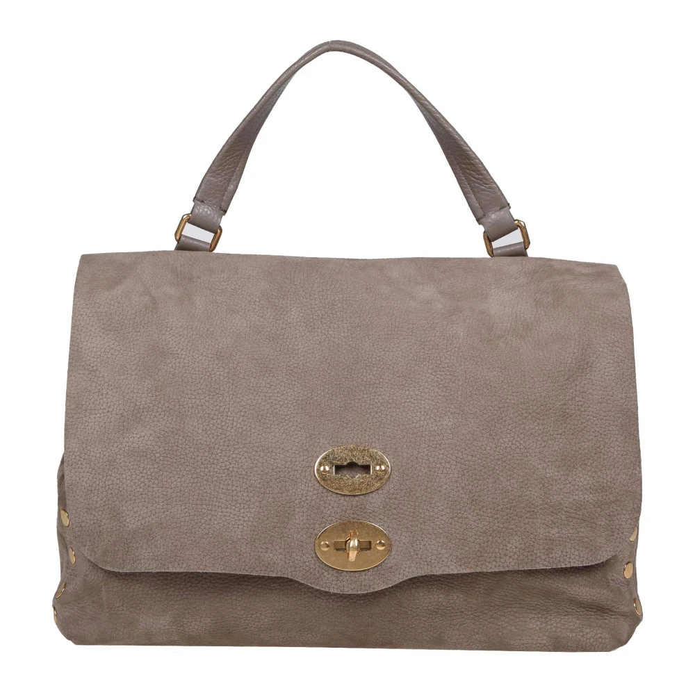 Zanellato Grijze Nubuck Postman Tas Gray Dames