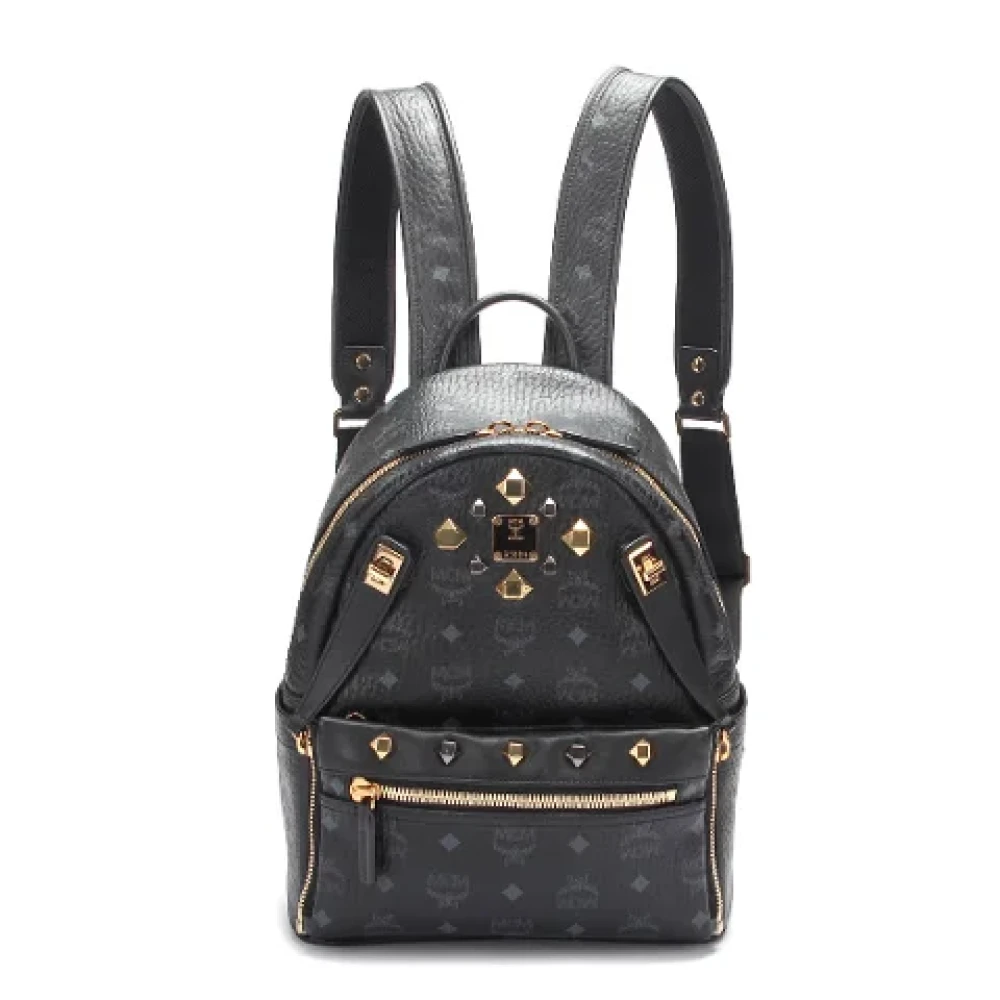 MCM Pre-owned Canvas backpacks Black Dames