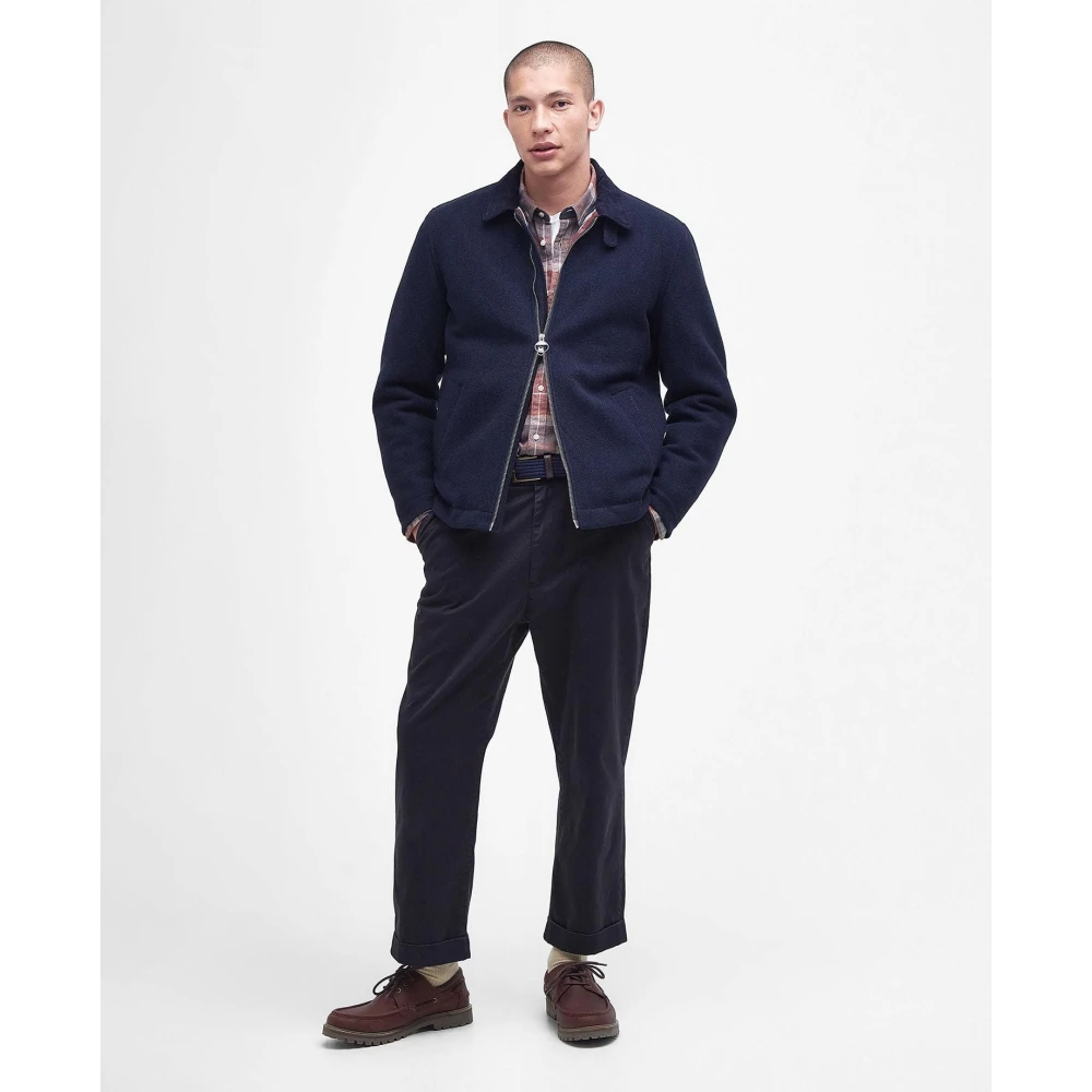 Barbour Foulton Wollen Jas Blue Heren