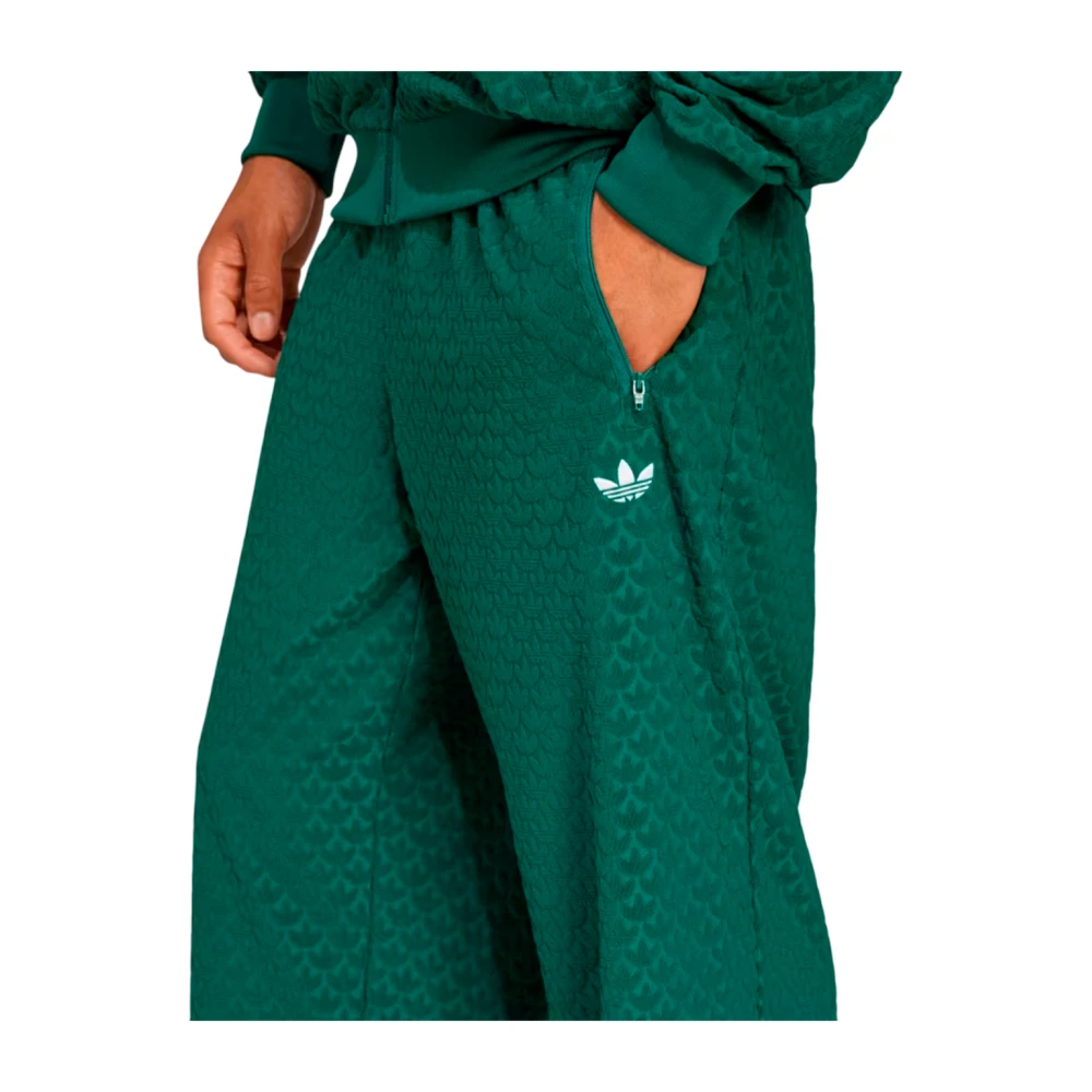 Adidas Casual Gedrapeerde Broek met Ritszakken Green Heren
