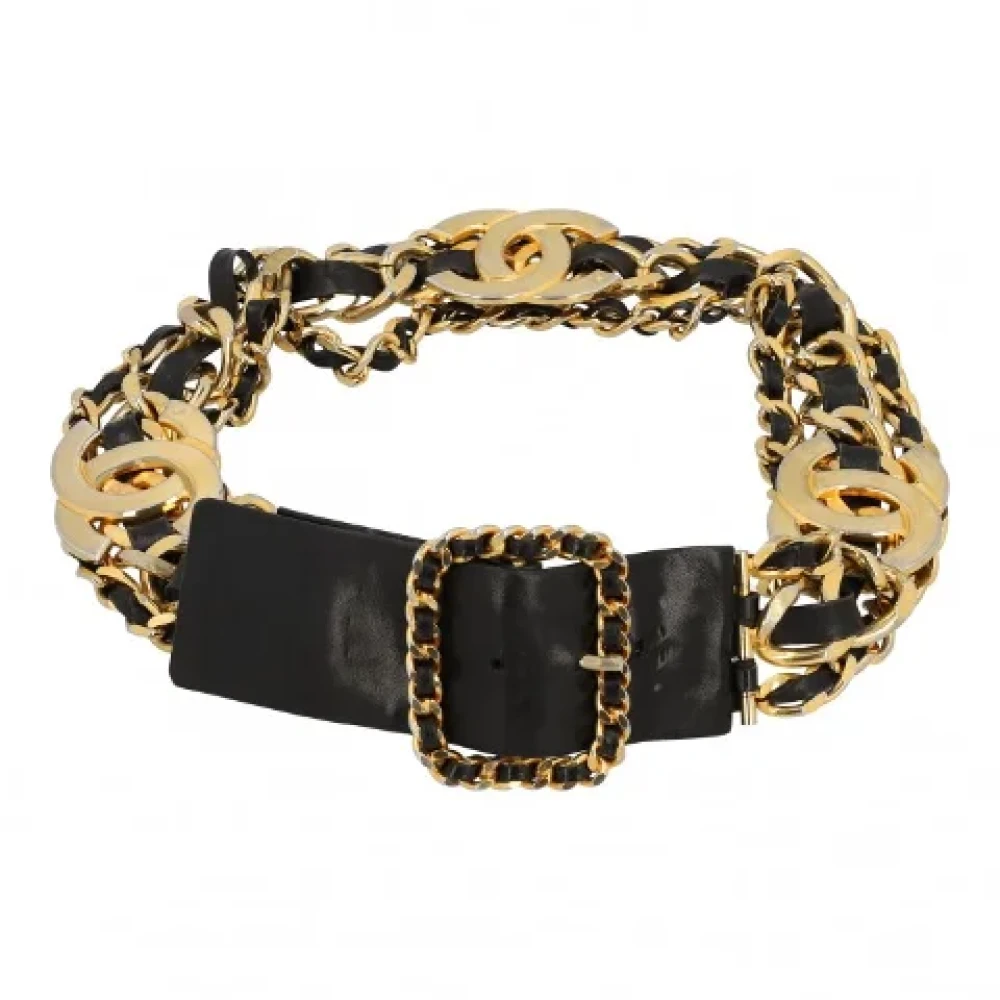 Chanel Vintage Pre-owned Metal belts Yellow Dames