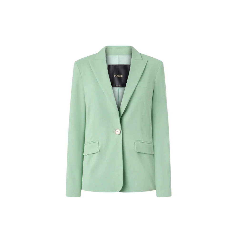 Pinko Vrouw Blauw Jassen Dames, S, Linnen, Brake Stretch Linnen Jas Ss 26