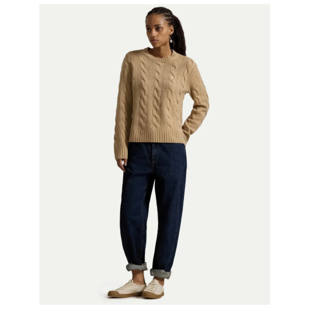 Polo Ralph Lauren Gedraaide wol en kasjmier trui Brown Dames