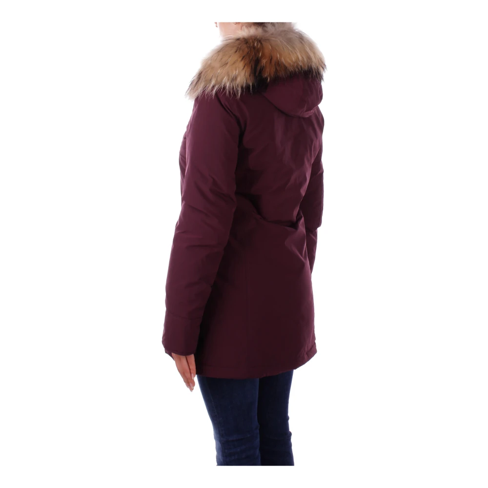 Woolrich Gewatteerde jas met capuchon en rits Purple Dames
