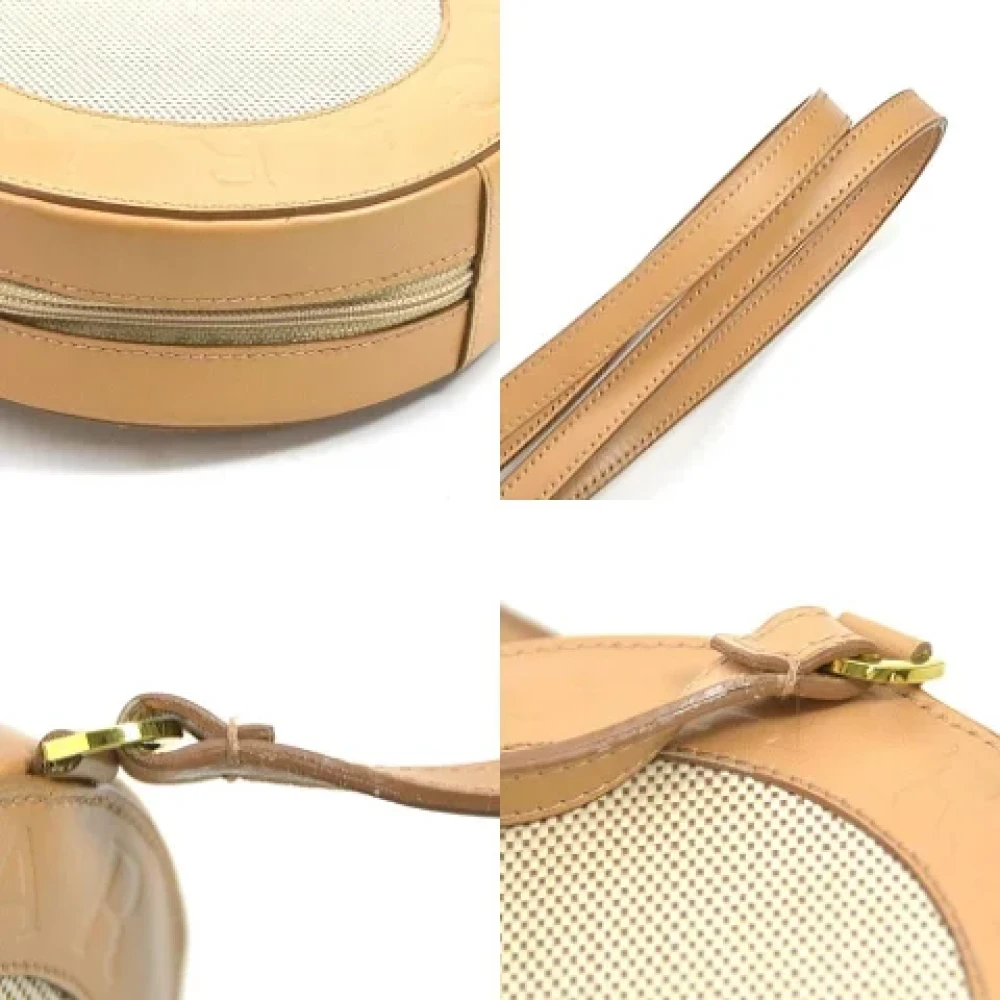 Bvlgari Vintage Pre-owned Leather shoppers Beige Dames