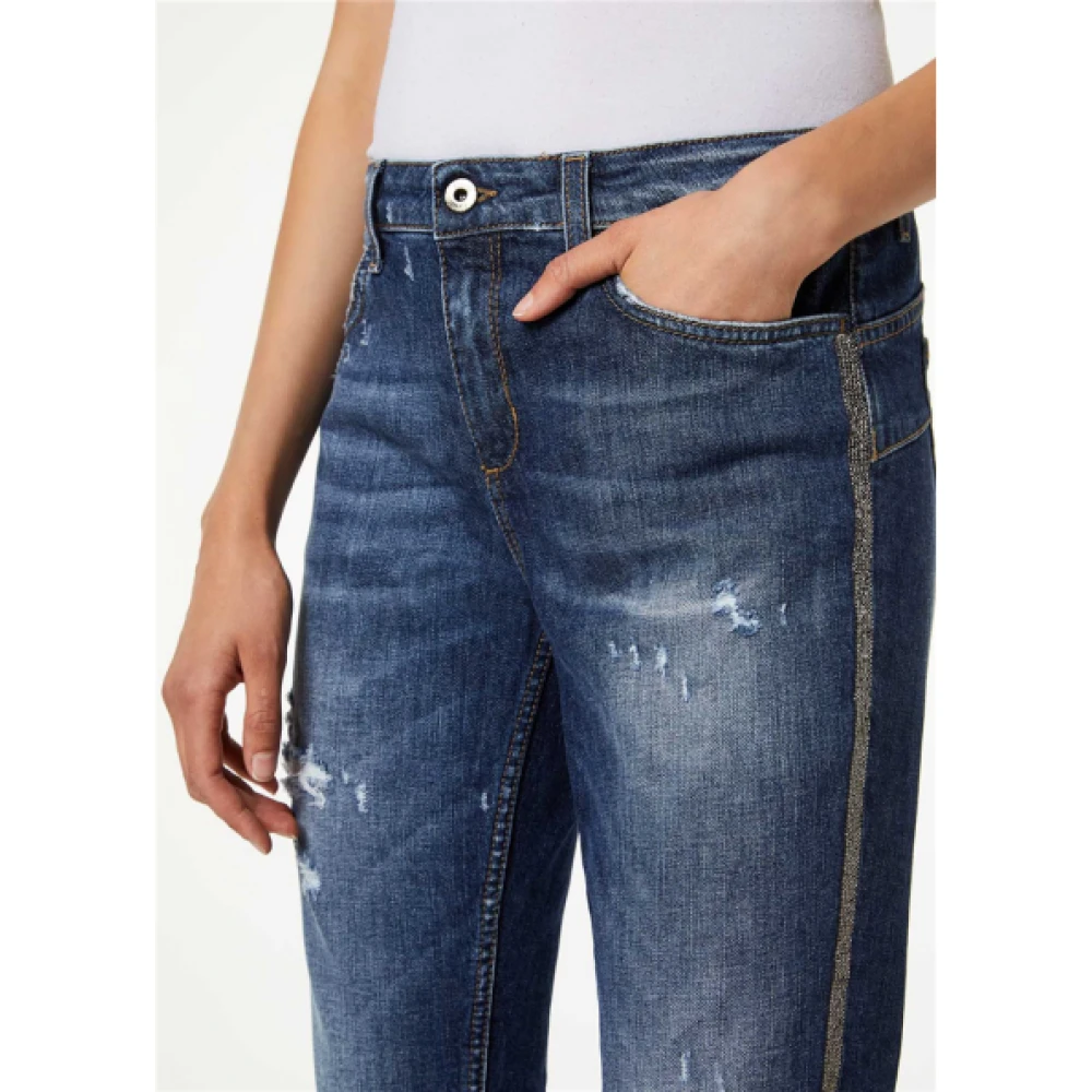Liu Jo Gescheurde Boyfriend Jeans Blue Dames