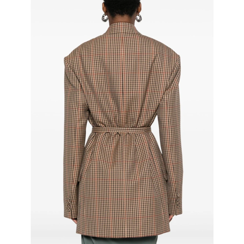 Dries Van Noten Rust Wolmix Oversized Jas Brown Dames