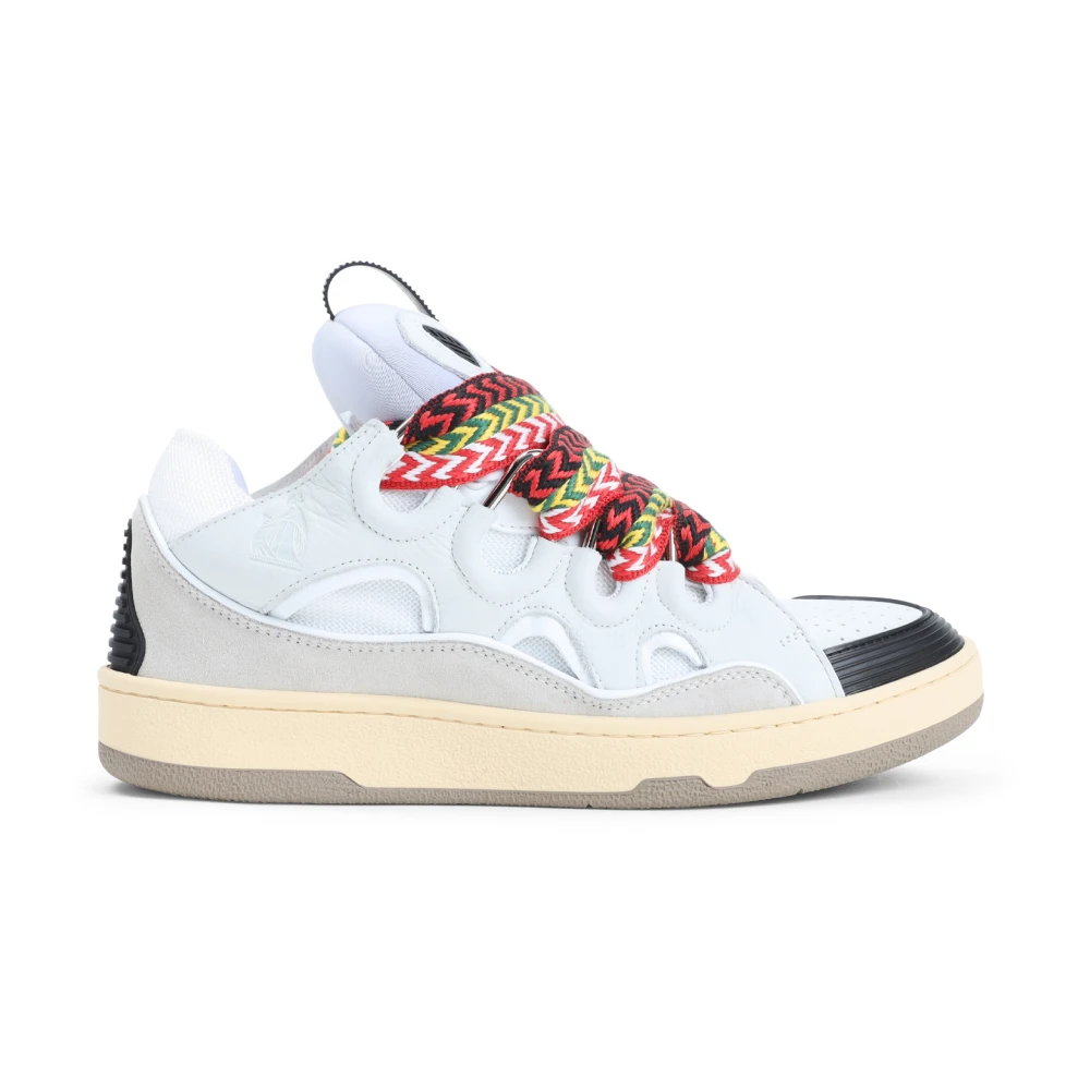 Lanvin Men's Multicolor Sneakers, 10 Uk, Curb Leather Trainers