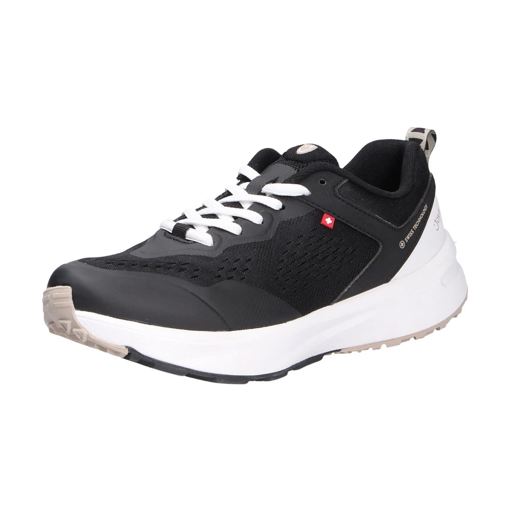 Joya Comfortabele /Witte Veterschoenen Dames Schoenen Zwart