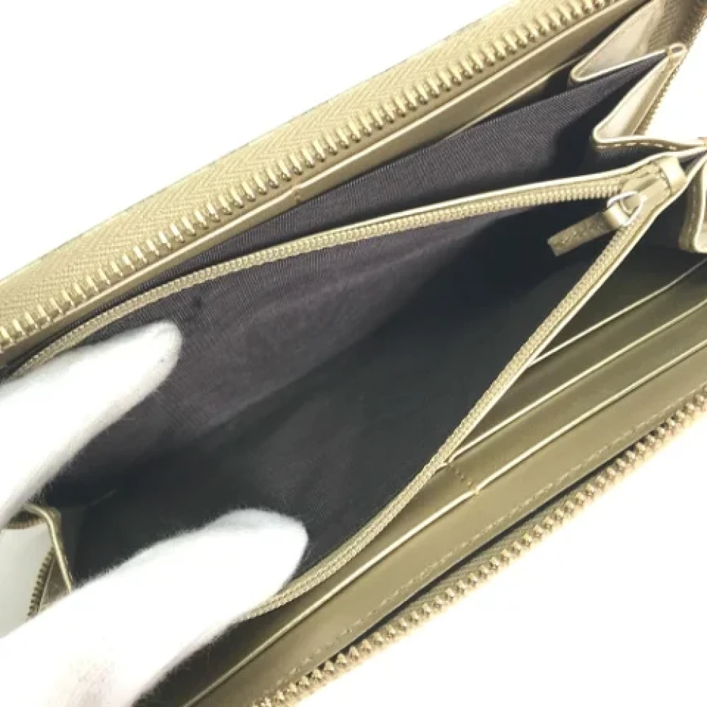 Gucci Vintage Pre-owned Leather wallets Yellow Heren