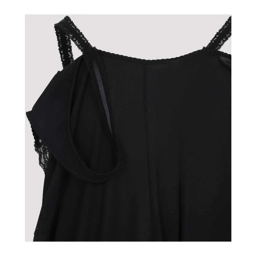 Balenciaga Zwarte Gepatchte Slip Jurk Black Dames