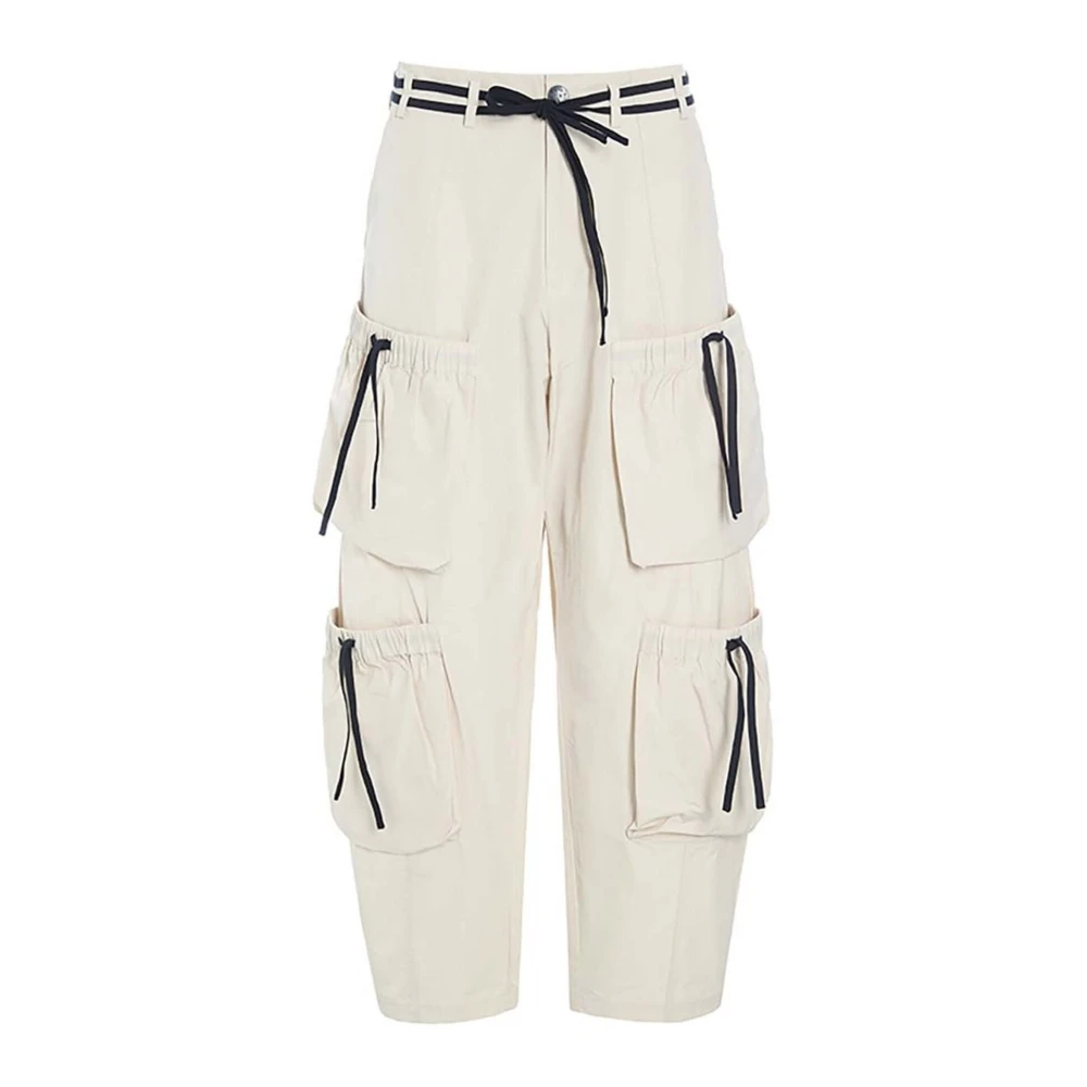 Bitte Kai Rand Poplin Broek met Strikdetail Ivory Black Beige Dames