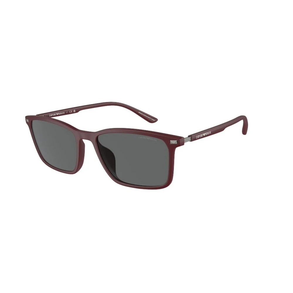 Emporio Armani Men's Red/Dark/Grey Frame Lenses Sunglasses