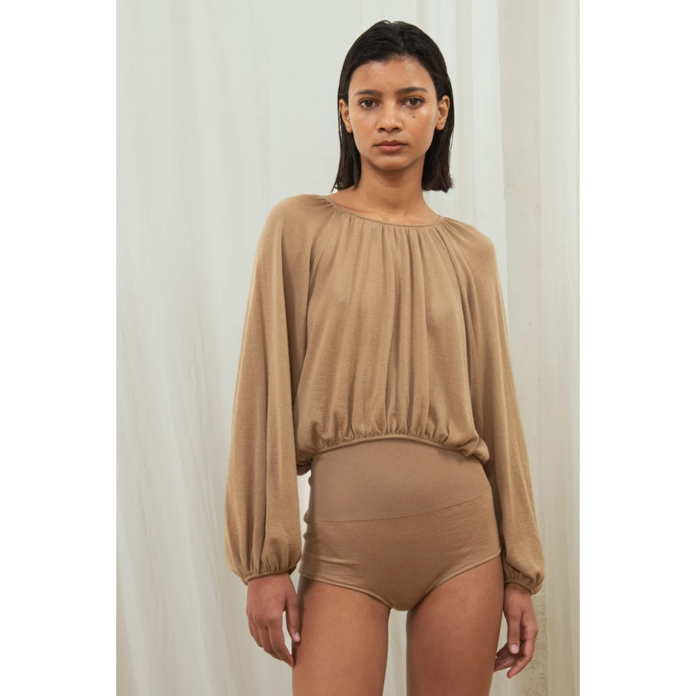 Cortana Cashmere High-Waisted Culotte Brown Dames