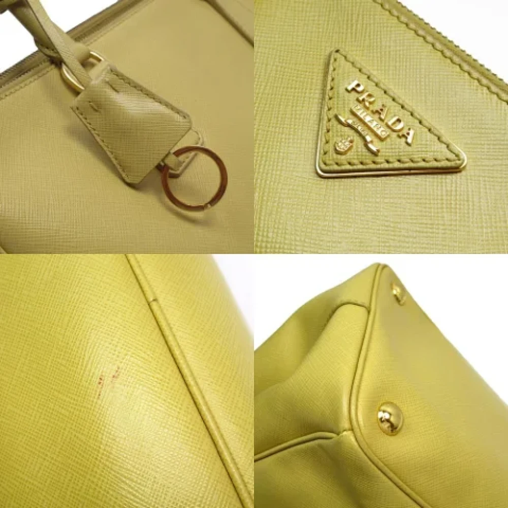 Prada Vintage Pre-owned Leather prada-bags Yellow Dames
