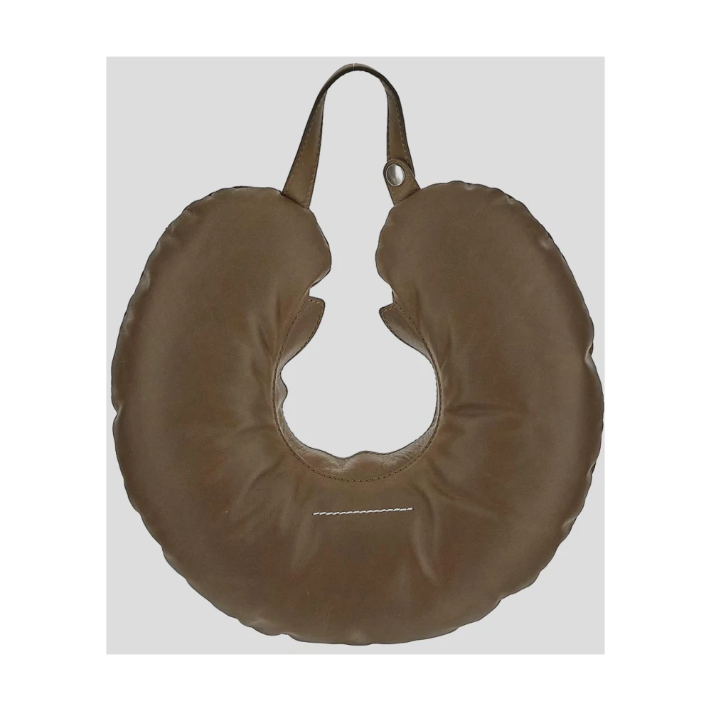 MM6 Maison Margiela Leren handtas met handvat Brown Dames