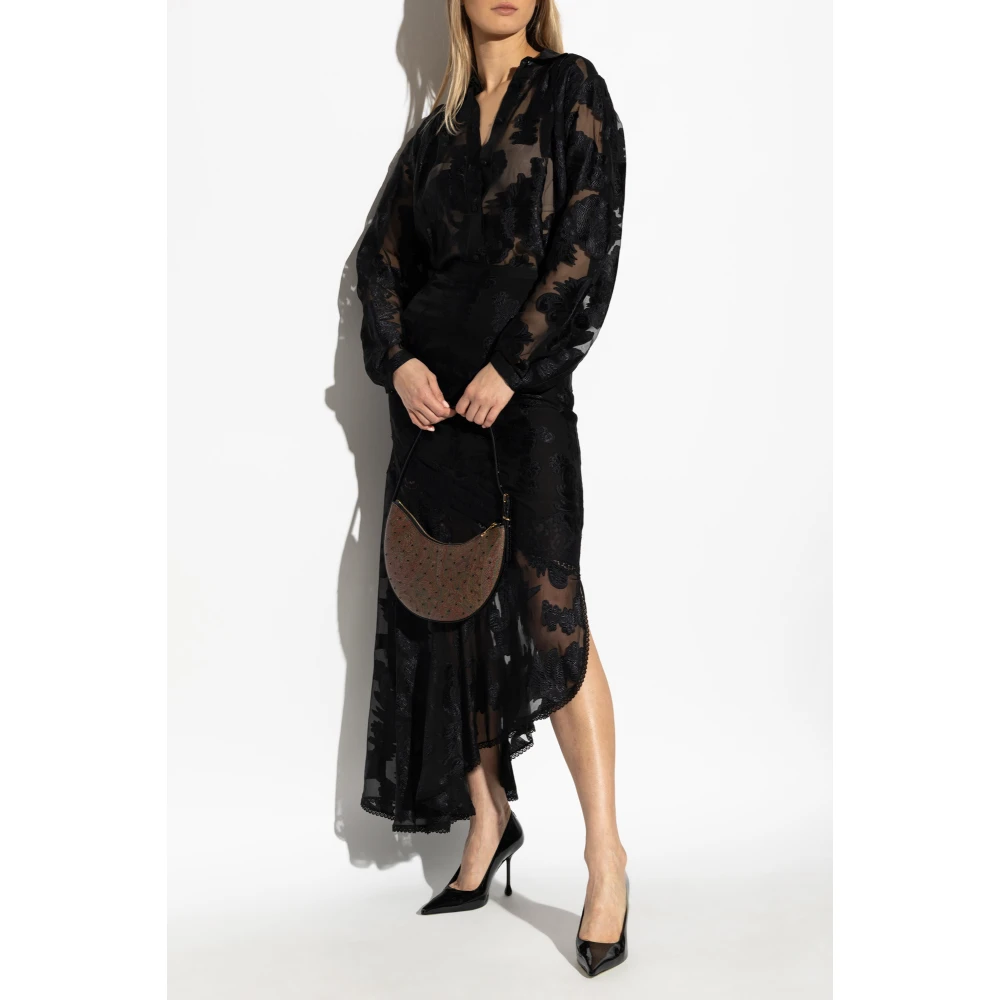 ETRO Rok met kanten rand Black Dames