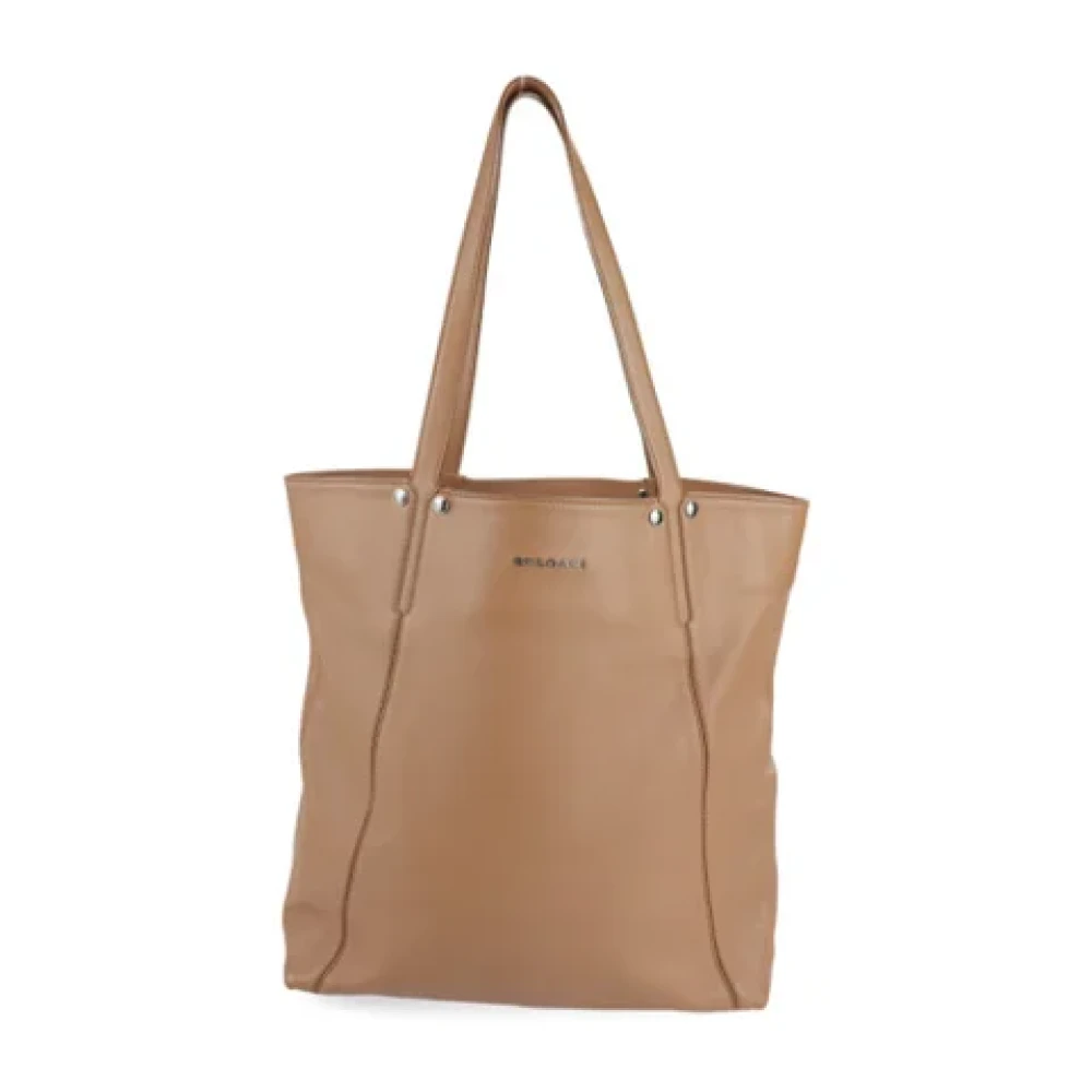Bvlgari Vintage Pre-owned Fabric shoulder-bags Beige Dames