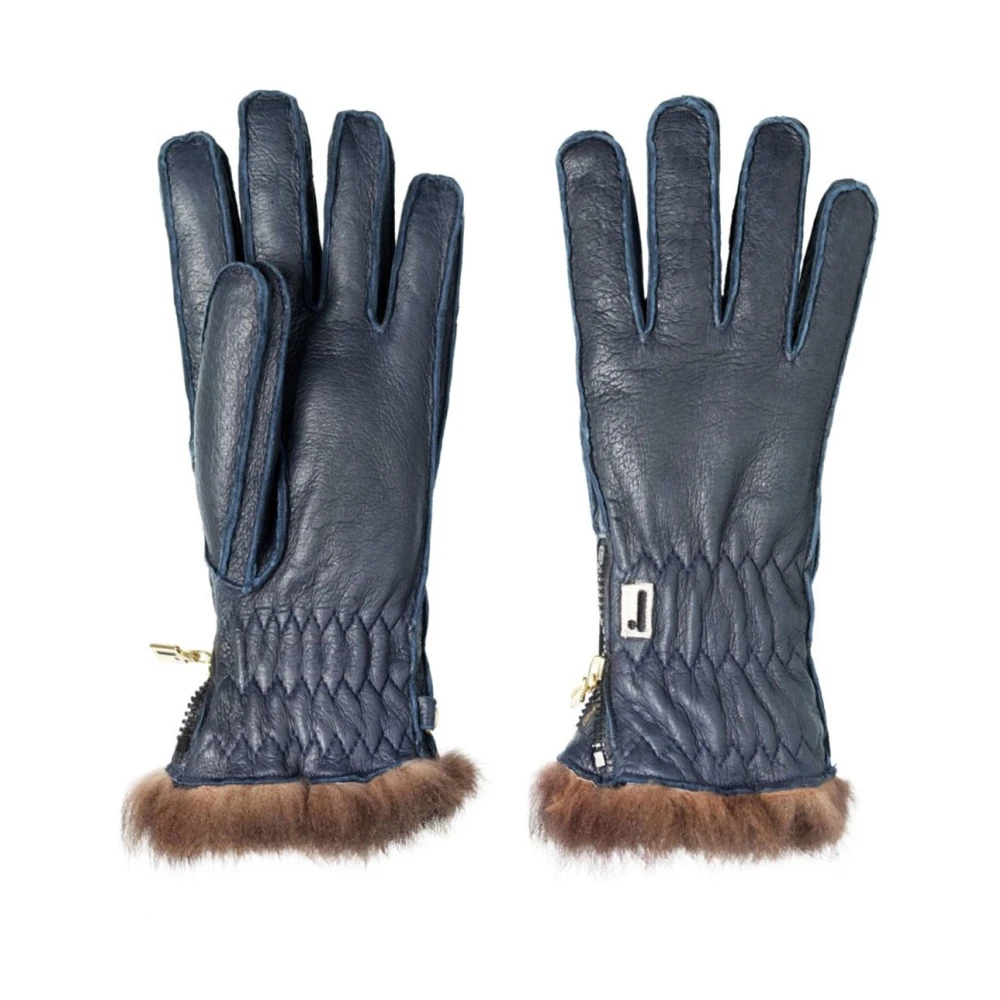 Restelli Guanti Blauwe Ski Peccary Handschoen Blue Unisex