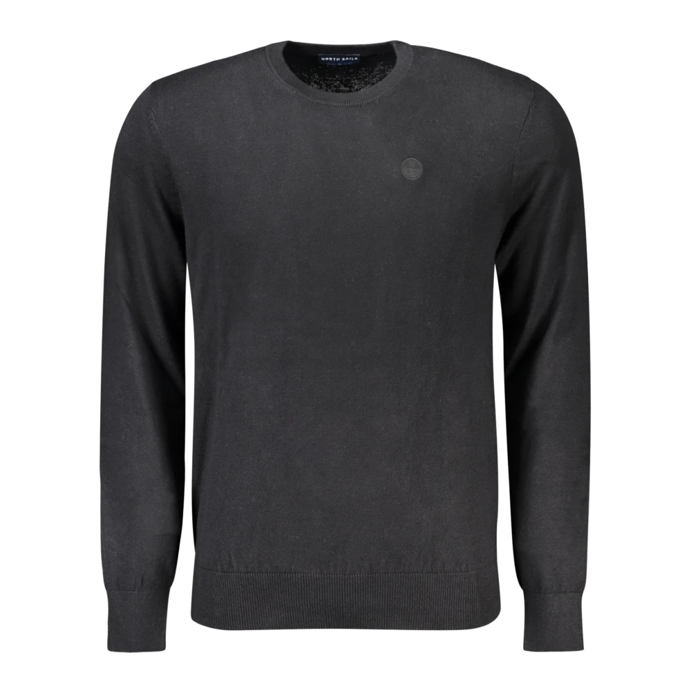North Sails , Round-Neck Knitwear, Male, Black, Xl, Long Sleeve Jumper