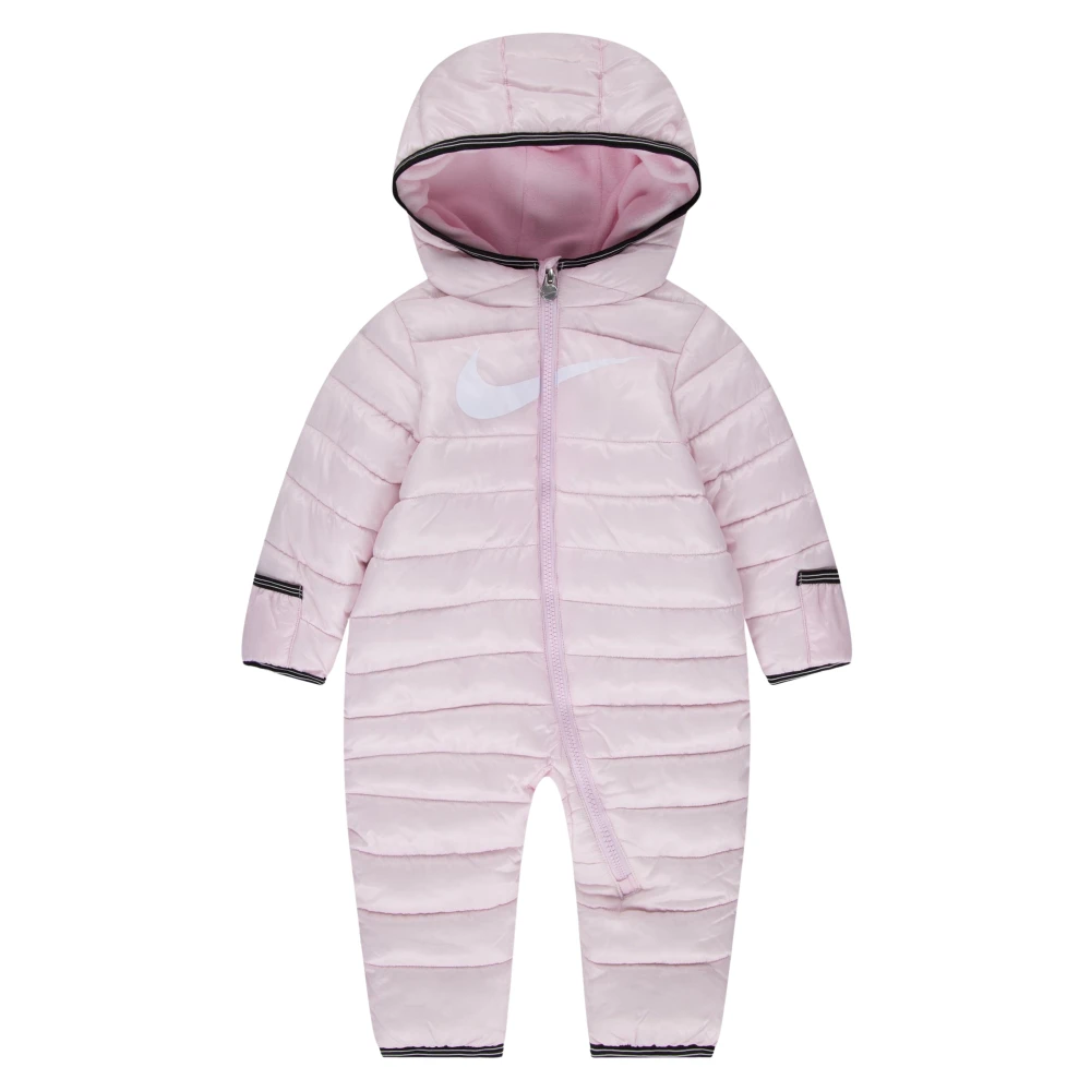 Nike Girls Pink Kids Overalls, 18 M, Swoosh Snowsuit