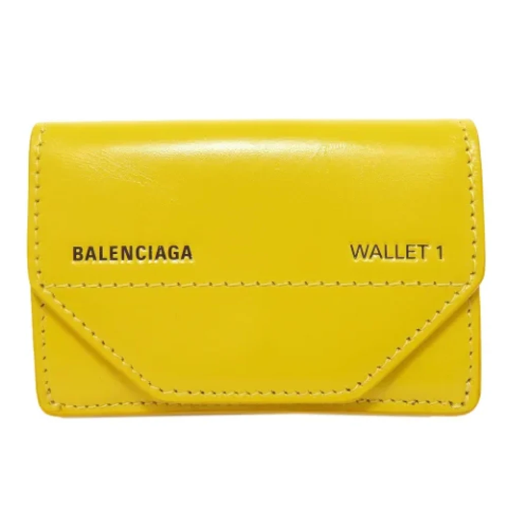 Balenciaga Vintage Pre-owned Leather wallets Yellow Dames