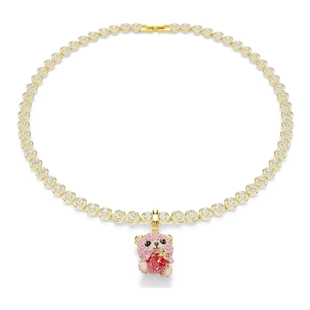 Swarovski Idyllia Charm Mixed Cuts Teddy Pink 18K Gold Finish - Image 3