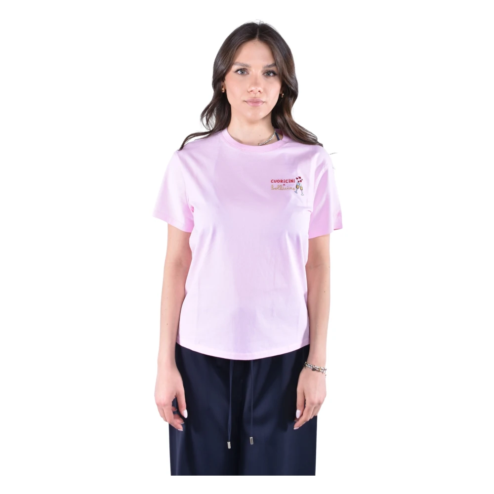 Mc2 Saint Barth Pink T-Shirts - Female - T-Shirts - Xs - Tops