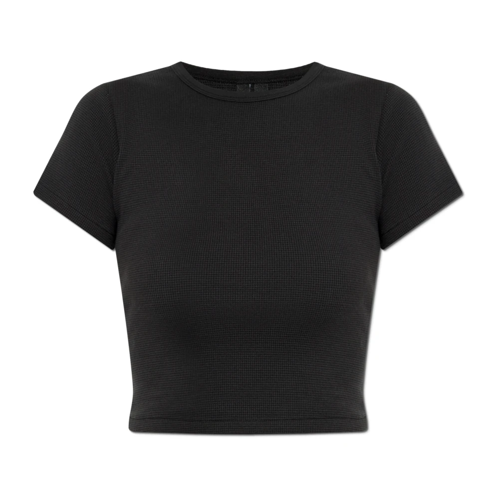 Entire Studios T-shirt Micro Waffle Black Dames