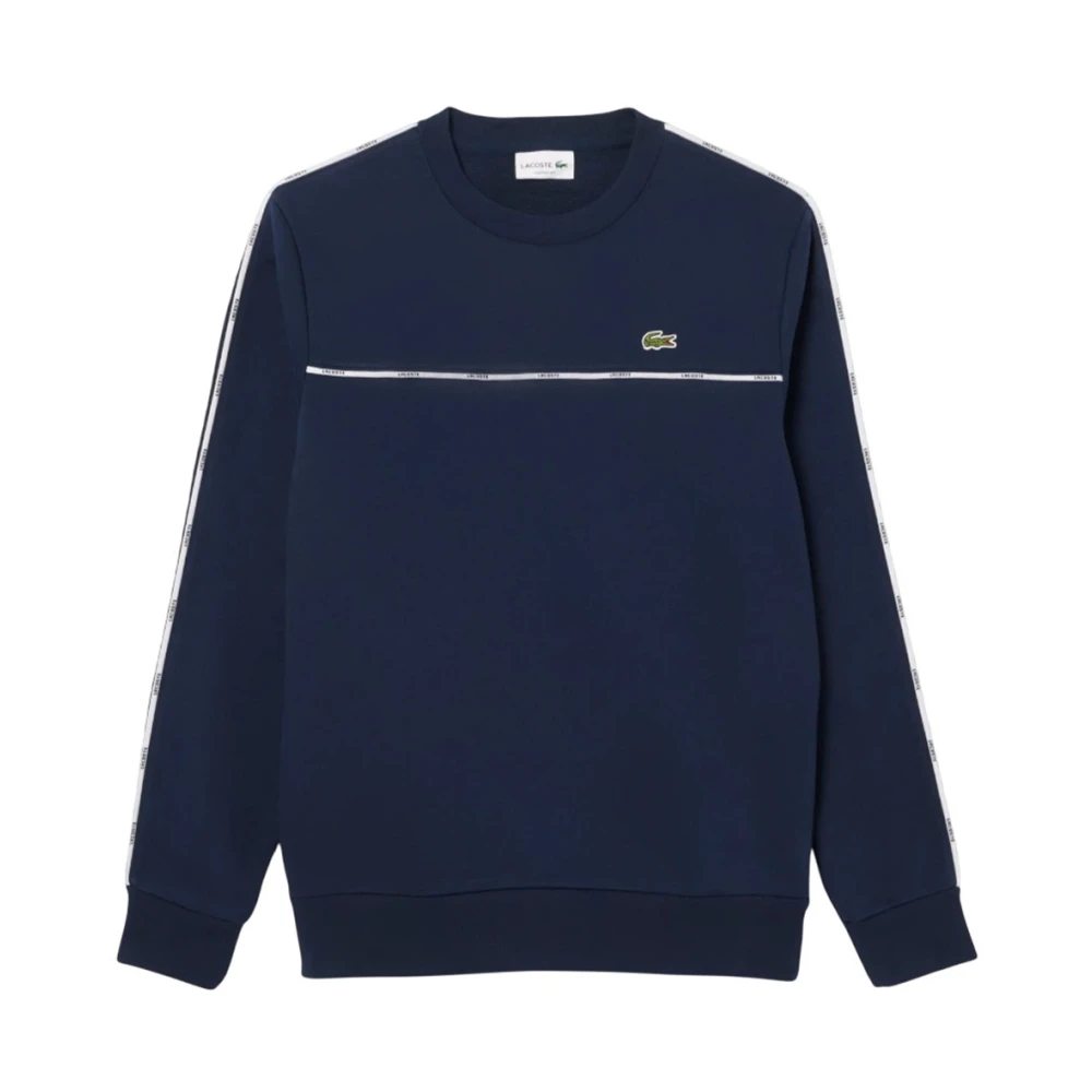 Lacoste Uomo Blu Felpa Con Taglio Classico E Coccodrillo Ricamato