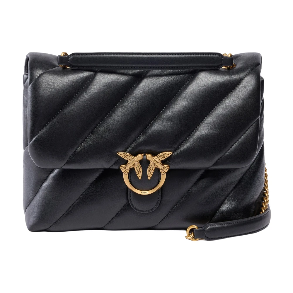 Pinko , Shoulder Bags, Female, Black, One Size, Love Puff Big