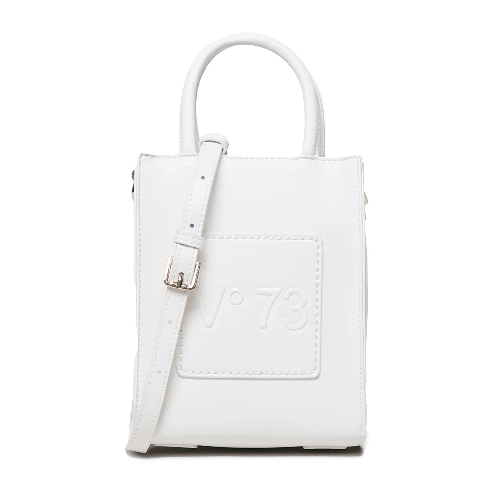 V73 Witte Eco-Leren Telefoontas met Band White Dames