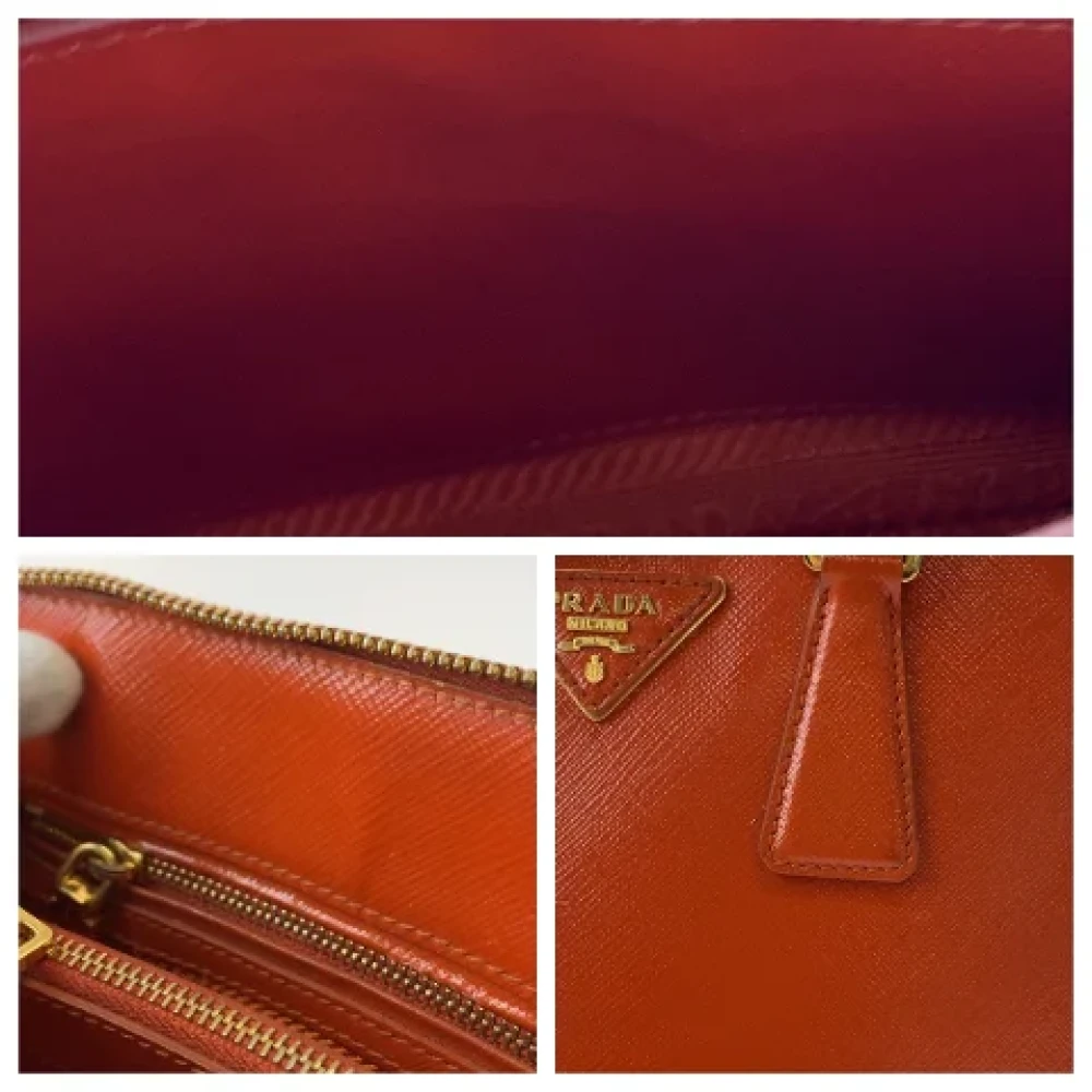 Prada Vintage Pre-owned Leather prada-bags Orange Dames