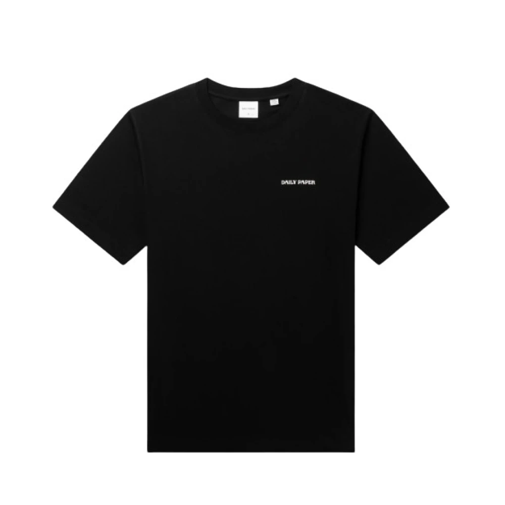 Daily Paper Zwarte T-shirts en Polos Lichtgewicht Katoen Black Heren