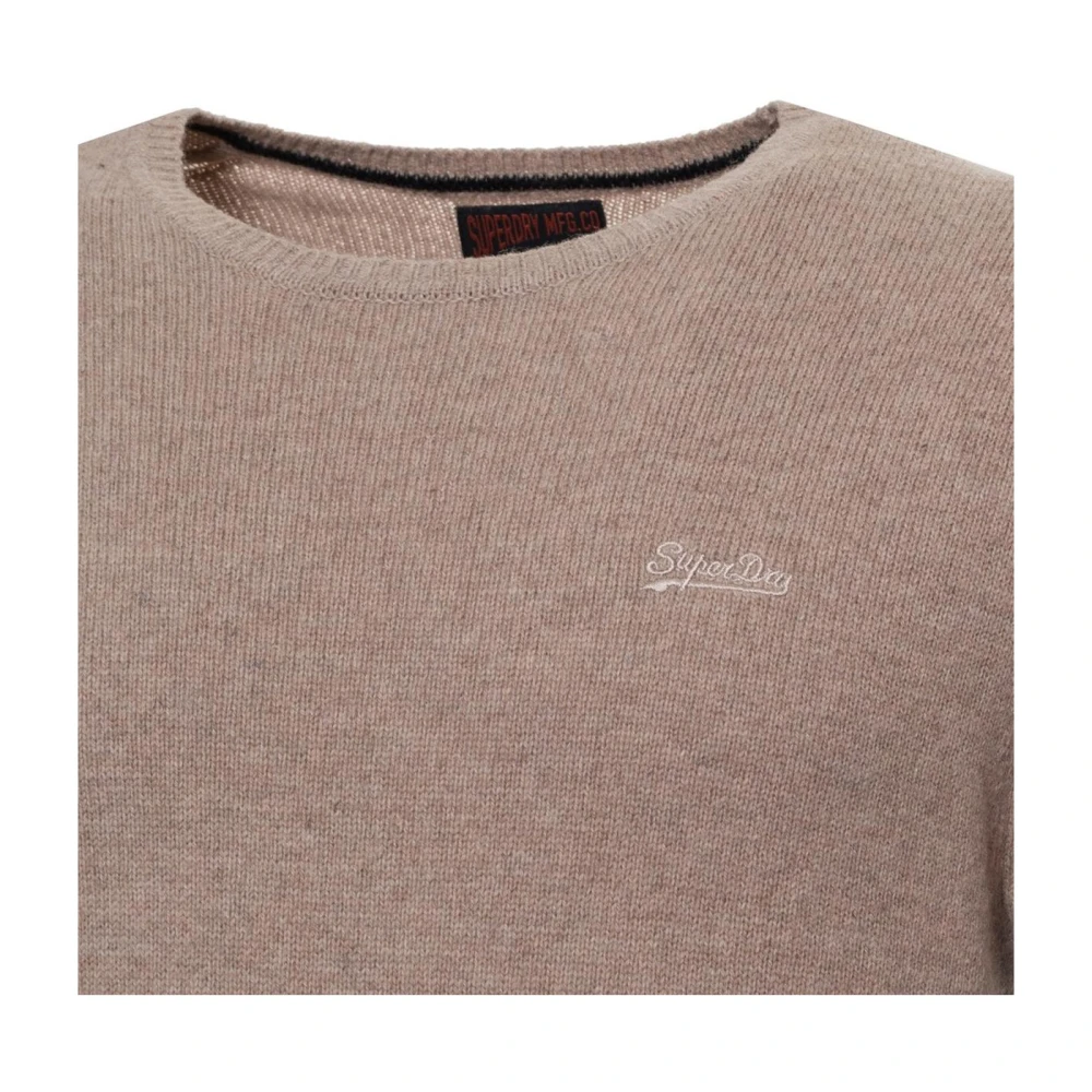 Superdry Wolmix Crew Neck Sweater Brown Heren