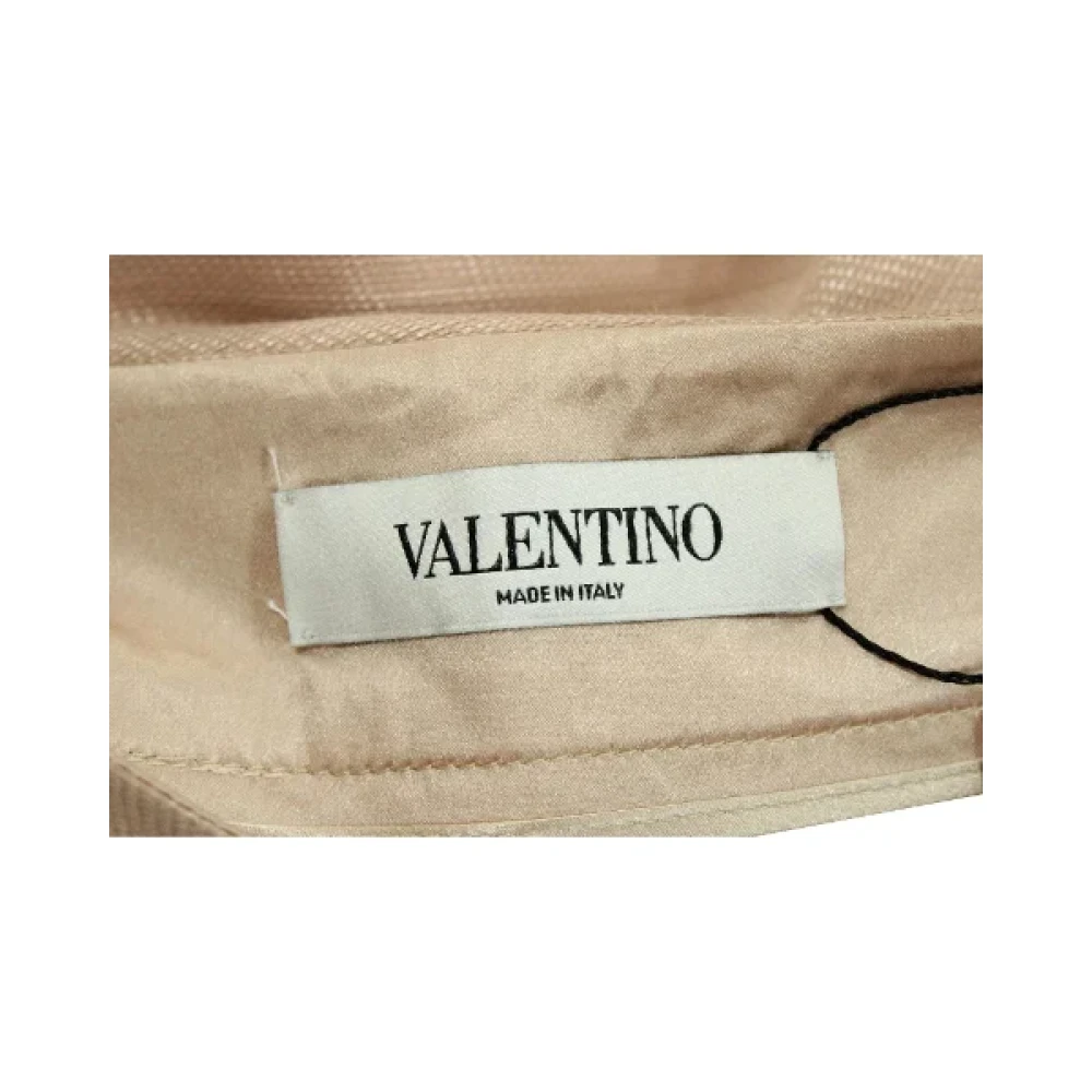 Valentino Vintage Pre-owned Silk bottoms Beige Dames