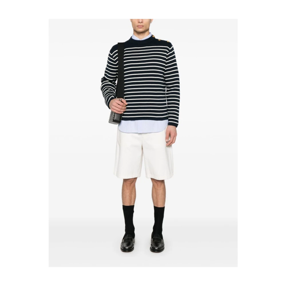 Valentino Witte Trui met Decoratieve Knoopdetails Black Heren