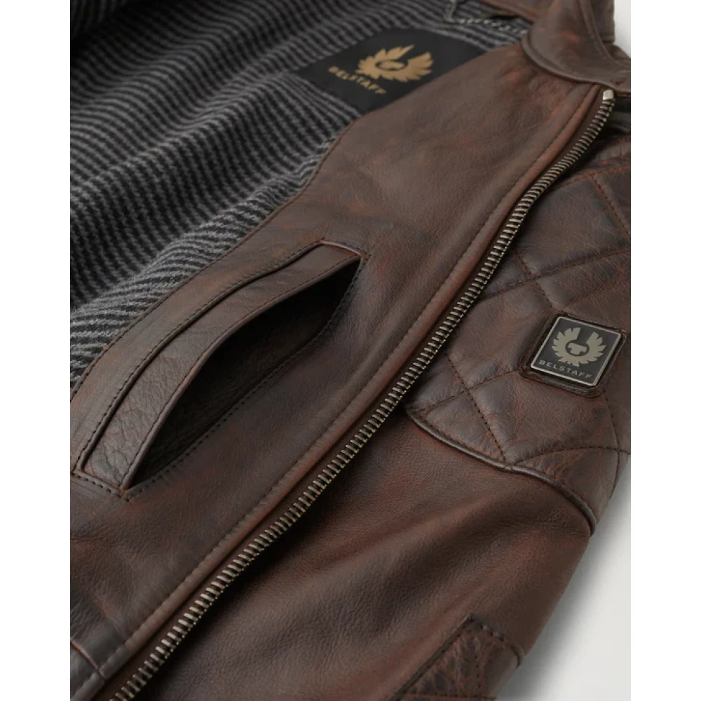 Belstaff Legacy Outlaw Gewaxt Leren Jas Brown Heren